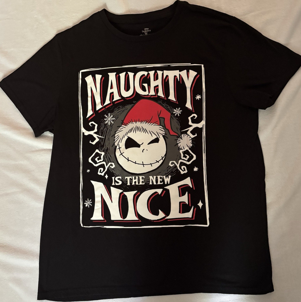 Disney Men's Nightmare before Christmas Black Graphic Short Sleeve T-Shirt XL