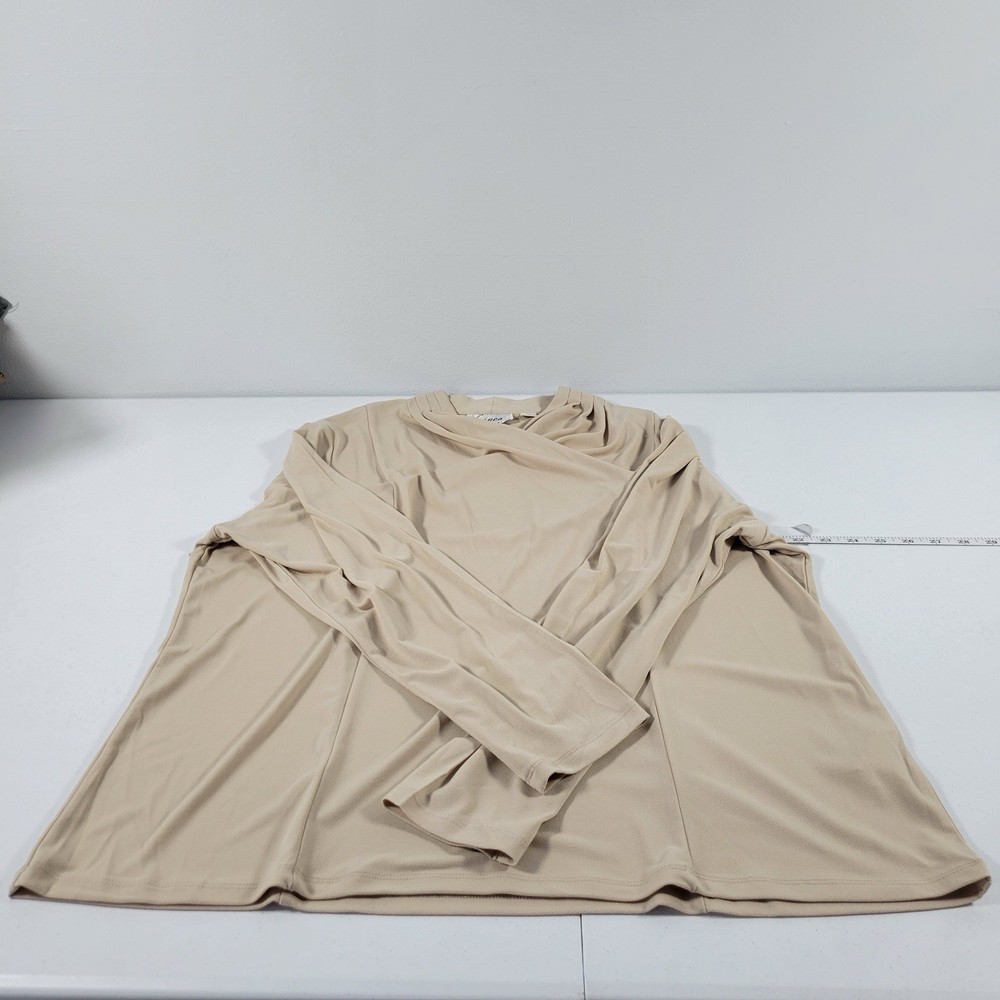 Linea By Louis Dell’Olio Women’s Blouse Size Xl Beige