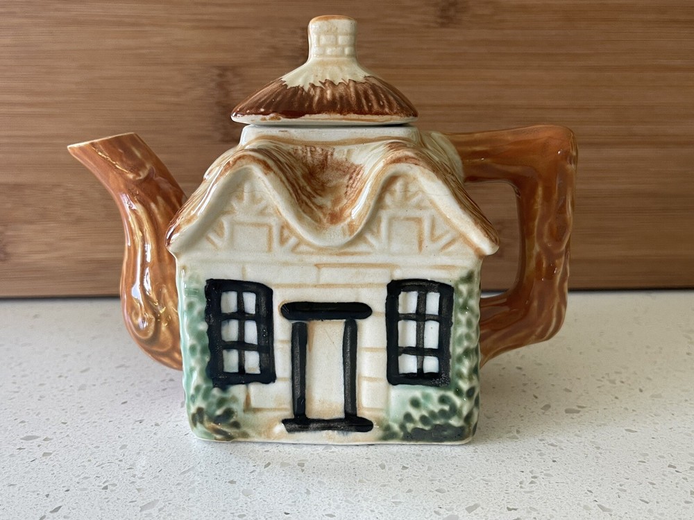Cottage Ware Kensington England Original 1960's Teapot Creamer Sugar Set Ceramic