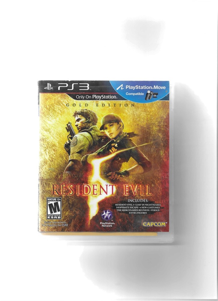 playstation 3 -resident evil-gold edition-case and playing manual-no game
