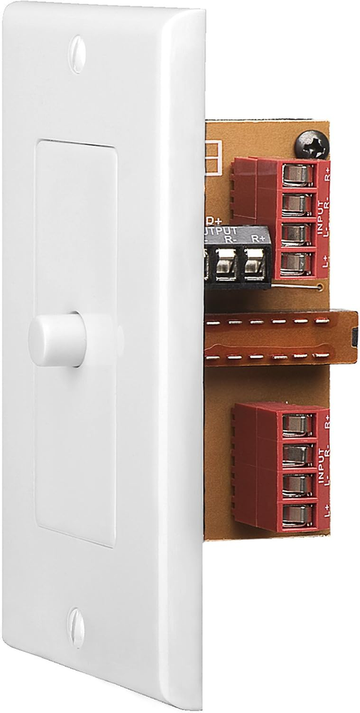 OSD in Wall Speaker Selector A/B Switch, Select from 2X Speaker Pairs White AB12