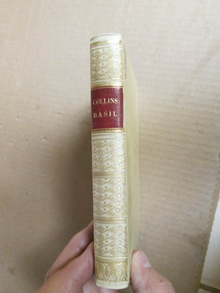Wilkie Collins BASIL 1862 Bernhard Tauchnitz RARE paper vellum binding