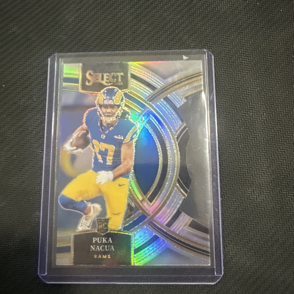 2023 Select Puka Nacua Premier Level Silver Die-Cut Prizm Rookie RC #199 Rams
