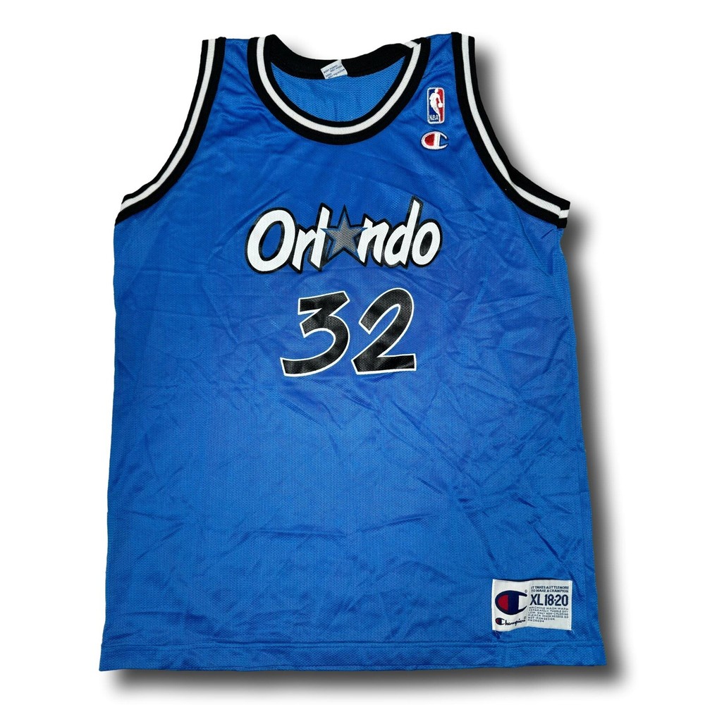 VNTG Champion Shaq Shaquille O'Neal Orlando Magic NBA Jersey Size Youth XL EUC