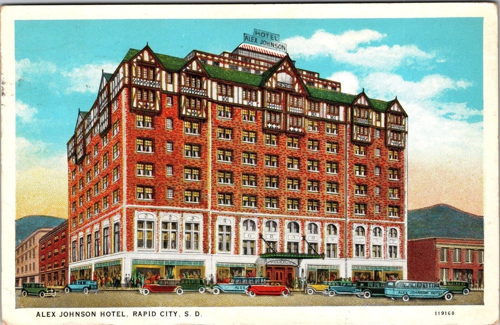 Rapid City SD-South Dakota, Alex Johnson Hotel, Vintage Postcard
