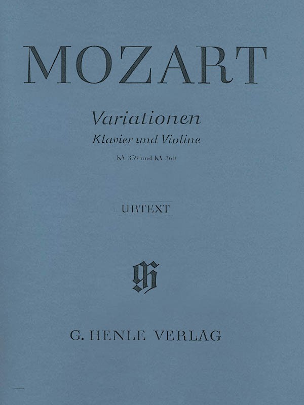 Mozart Variations for Piano & Violin Henle Urtext Classical Sheet Music Book