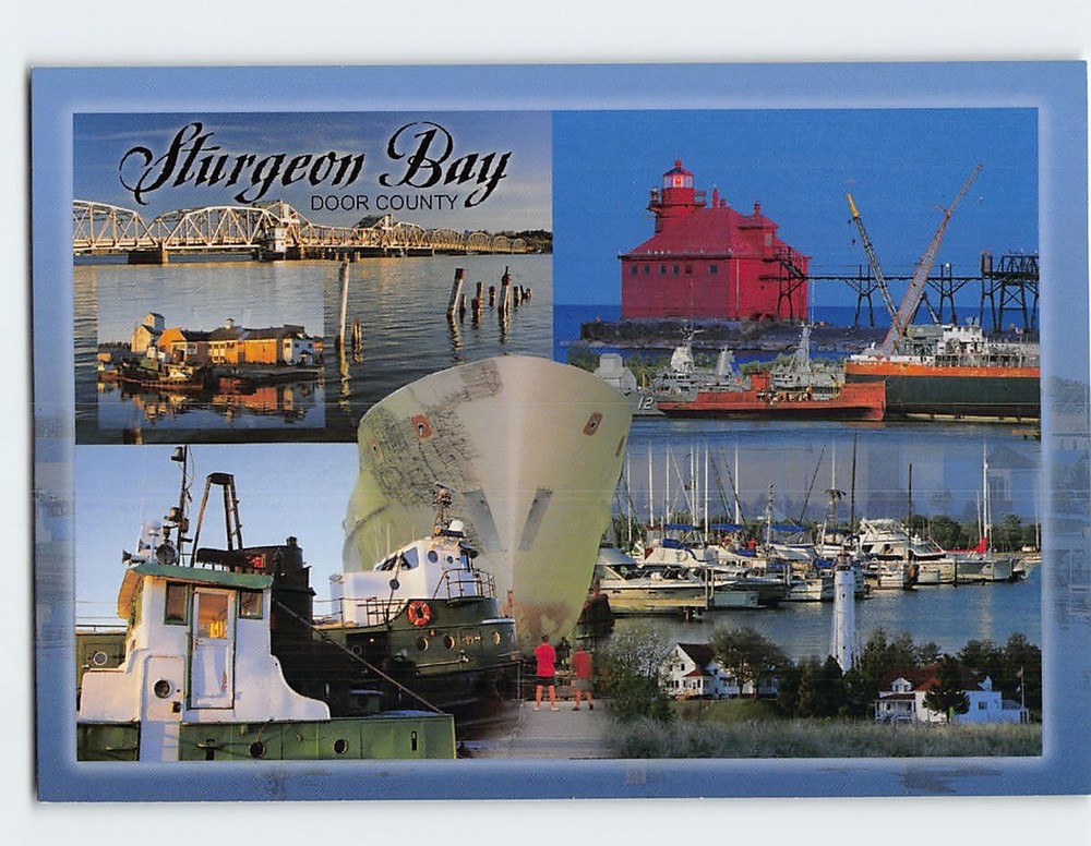 Postcard Sturgeon Bay Door County Wisconsin USA