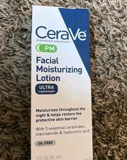 CeraVe PM Ultra Lightweight Facial Moisturizing Lotion 3oz