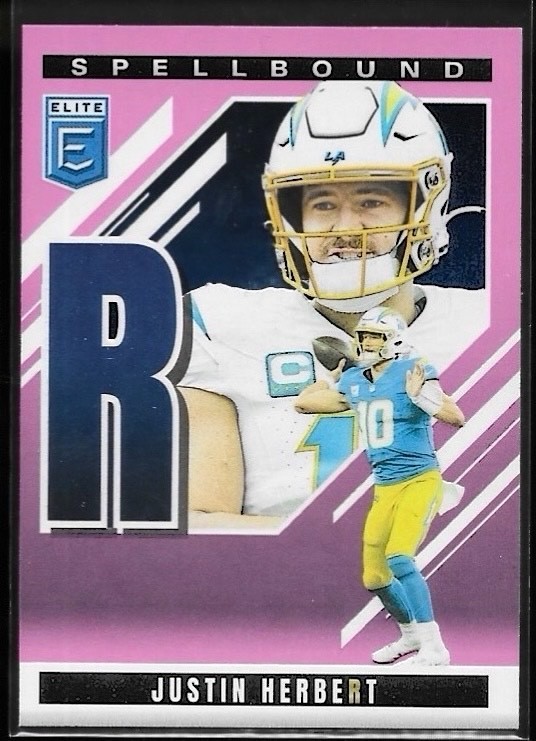 2025 Panini Donruss Elite - Spellbound Justin Herbert #39 Pink