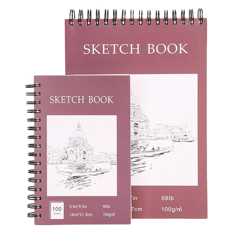 100gsm Paper Sketchbook Acid-free Premium Spiral for Artists Students No-image