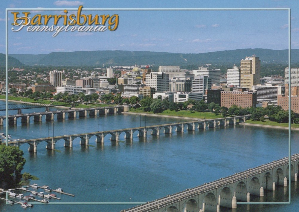 Harrisburg Downtown Pennsylvania 4x6 Postcard