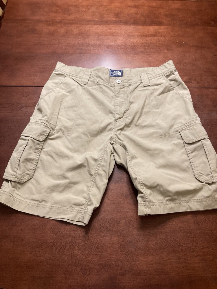 The North Face Shorts Mens Size 36 Hiking Tan Cargo Outdoors Regular Fit