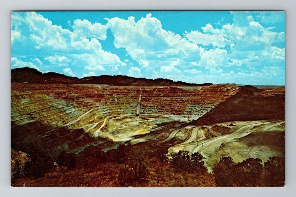 Santa Rita NM-New Mexico, Open Pit Copper Mine, Vintage Souvenir Postcard