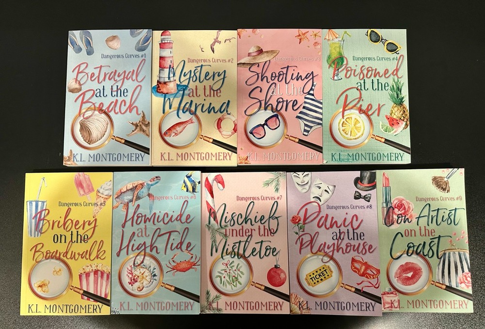 K.L. Montgomery - Dangerous Curves Mystery Book Series 1-9 (Paperback)