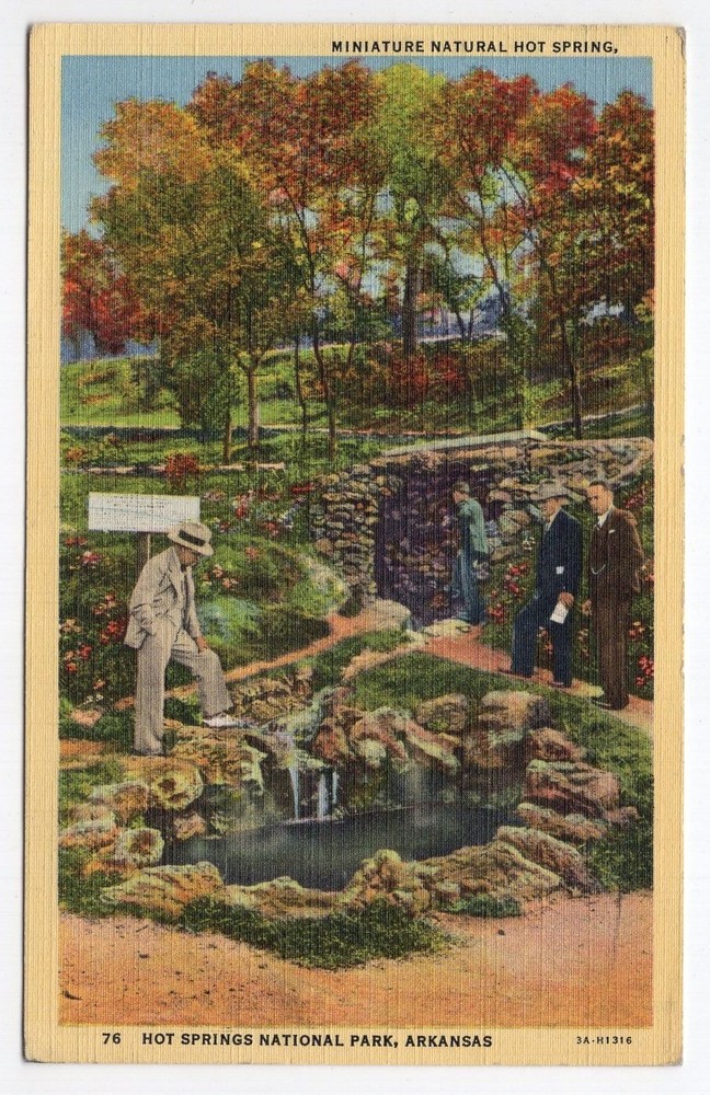 1940s? Linen - CLOSEOUT - Miniature Hot Spring - Hot Springs Nat'l Park, AR