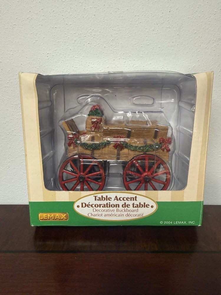 Lemax 2004 Christmas Village Buckboard Table Accent Decor-image