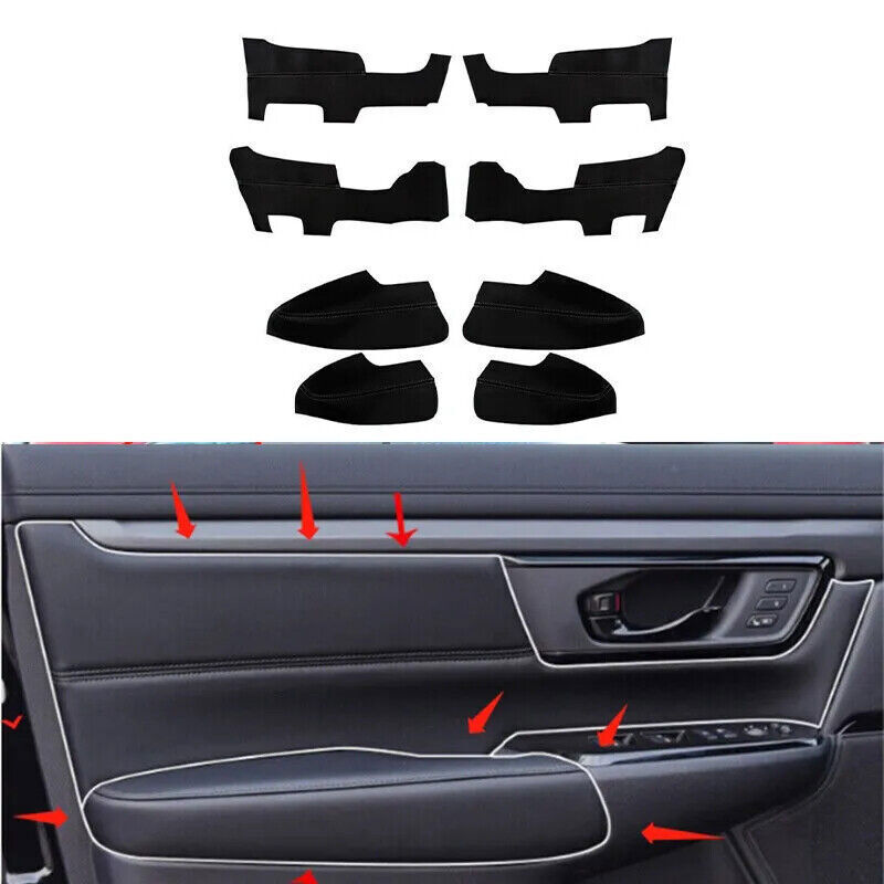 For Honda CR-V 2017-2022 Black Leather Interior Door Armrest Panel Trim replace