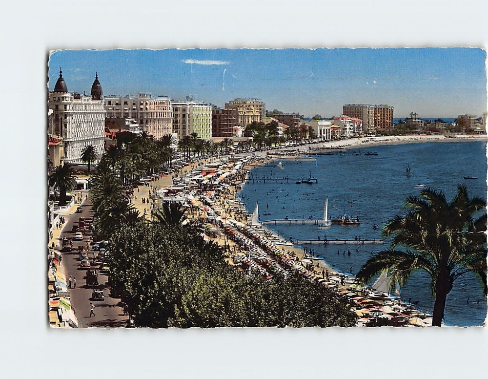 Postcard Panoramic View Cannes France