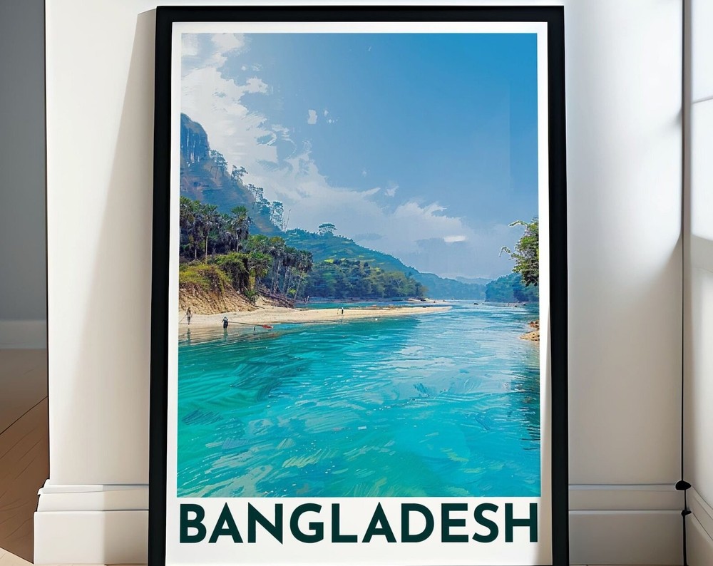 Bangladesh Wall Art Lalakhal Street Map Art Fine Line Lalakhal Prints Vibrant