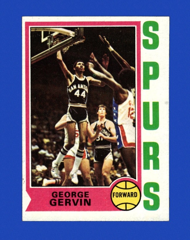 1974-75 Topps Set-Break #196 George Gervin EX-EXMINT *GMCARDS*Consign with Greg Morris Cards