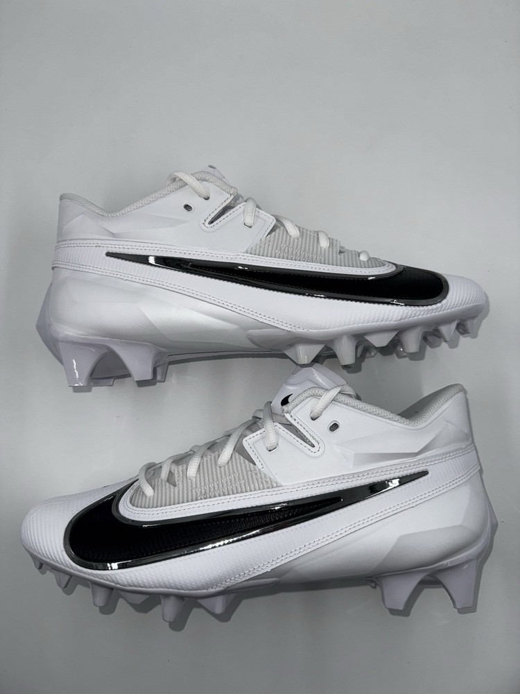 Nike Vapor Edge Elite 360 2 White Black Football Cleats FJ6125-100 Size 10.5 W