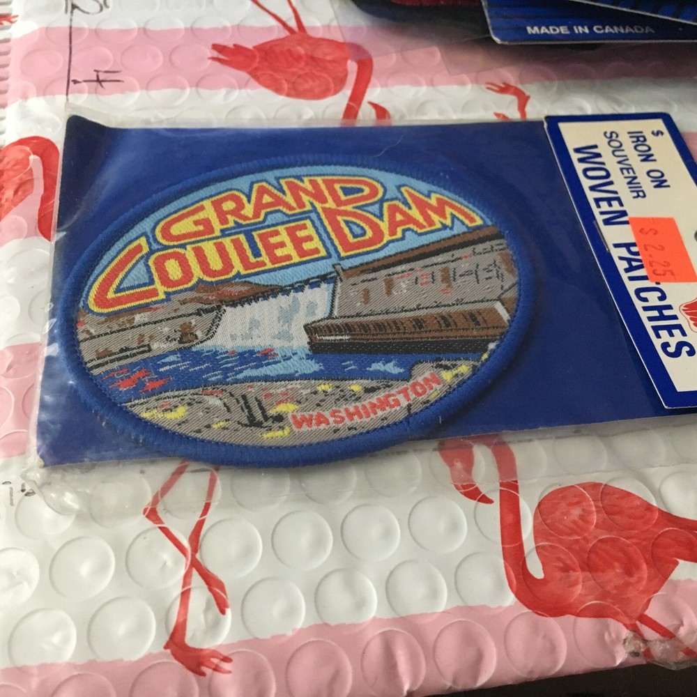 Grand Coulee Dam Washington Travel patch 4/1/24 sill sealed original in package
