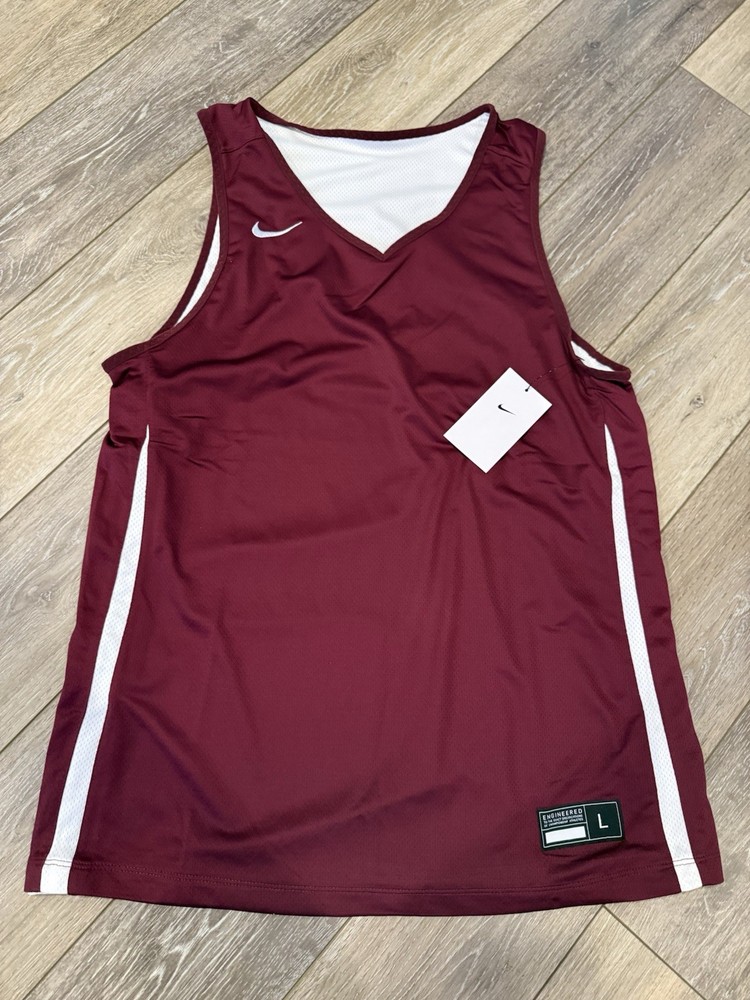 Nike Basketball Jersey Reversible Men’s Size L Sleeveless Burgundy DN5212-670