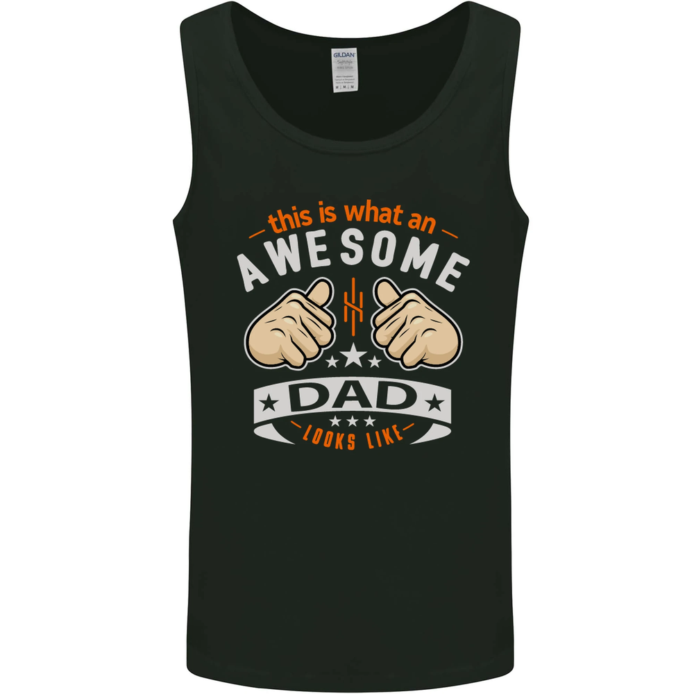 Awesome Dad Fathers Day Vest Tank Top for Men  