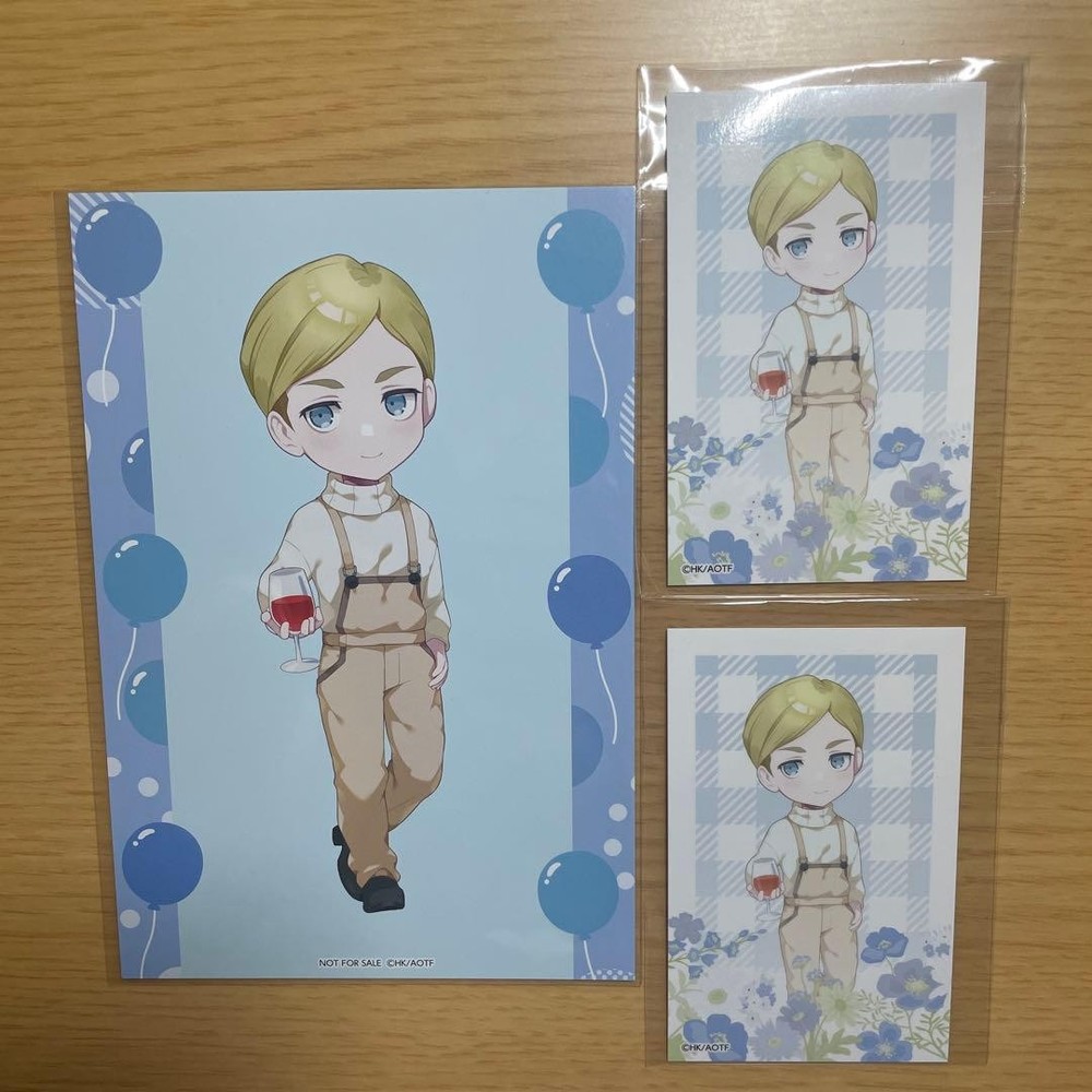 Attack on Titan Erwin Trading Card Postcard Birthday Edition