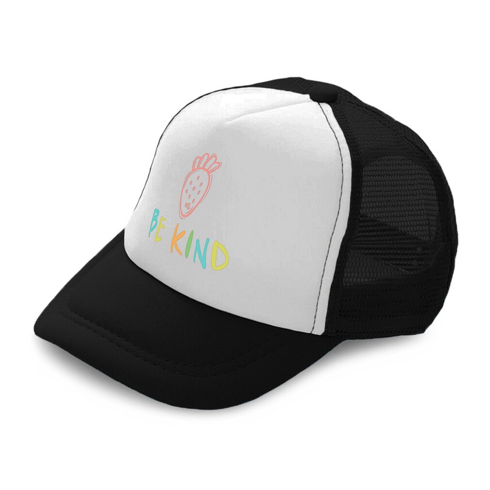 Kids Trucker Hat Be Kind Strawberry Polyester Boys Caps & Girls Caps Adjustable