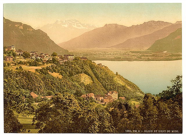 Photo:Glion,Dent du Midi,Geneva Lake,Switzerland