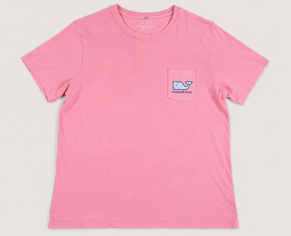 Vineyard Vines Women’s Turtle Whale Short- Sleeve Pocket Tee Size L