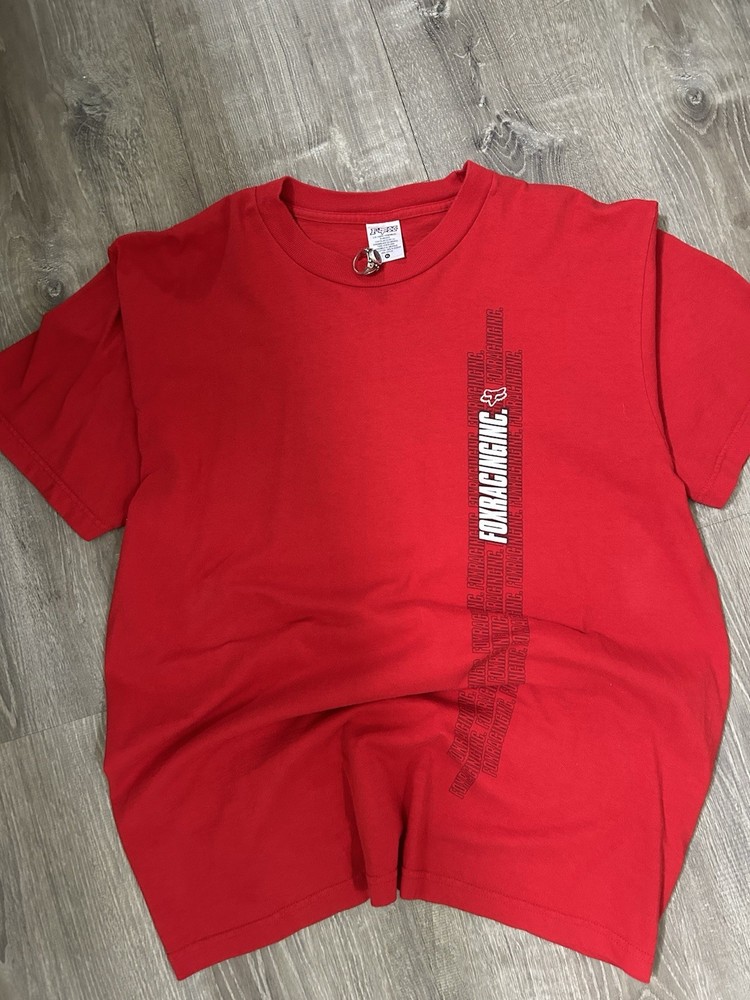Fox Racing Vintage Y2K Red T-shirt Logo XL