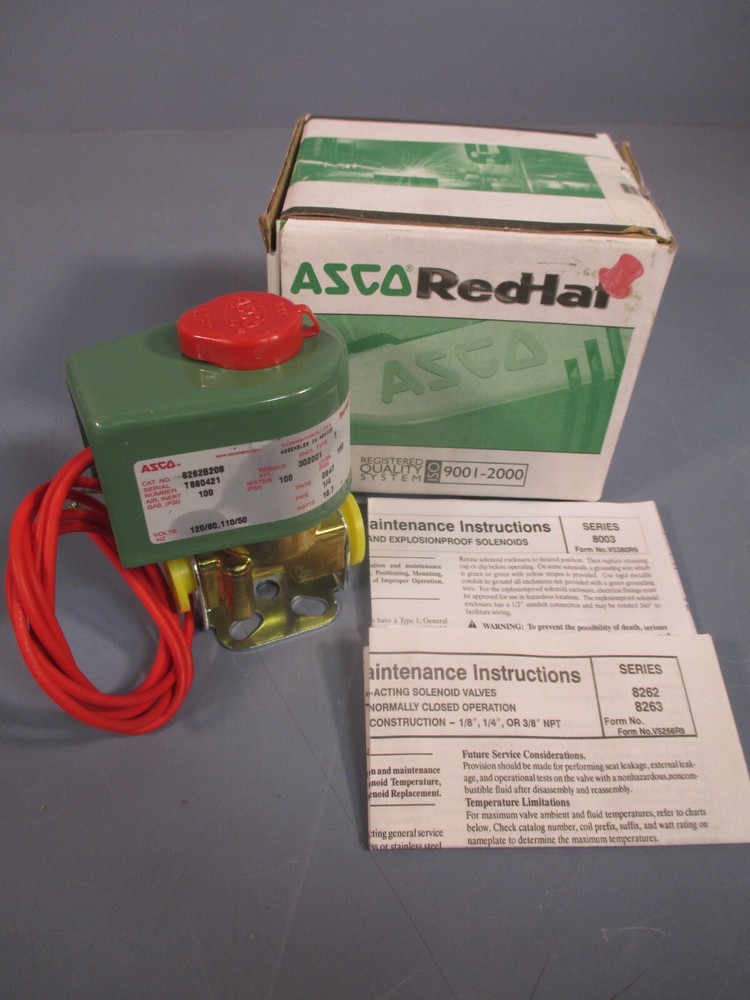 ASCO RedHat 8262B208 Solenoid Valve 1/4