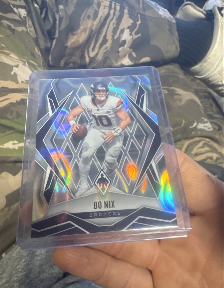 2025 Panini Phoenix - Bo Nix #83 Silver Seismic
