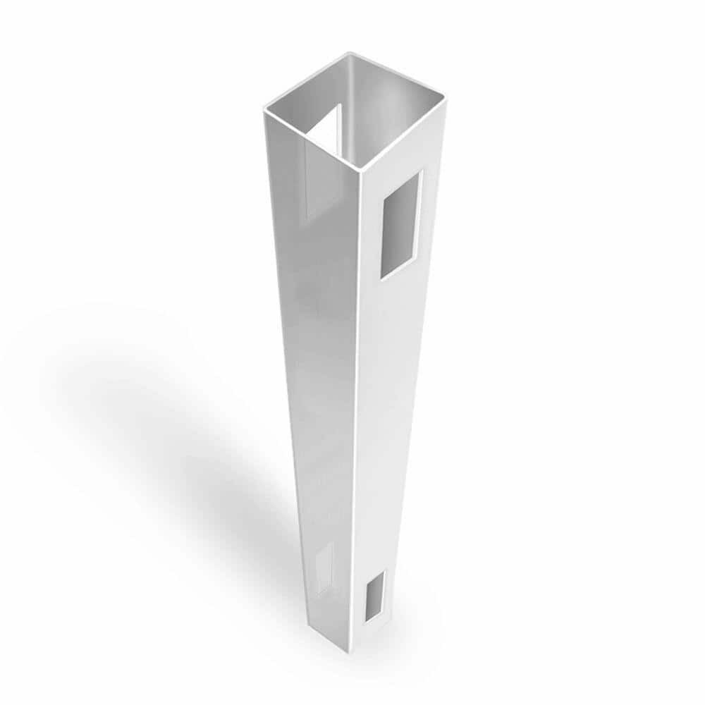 White Vinyl Routed Fence Post 5x5x9ft for Acadia/Roosevelt-image