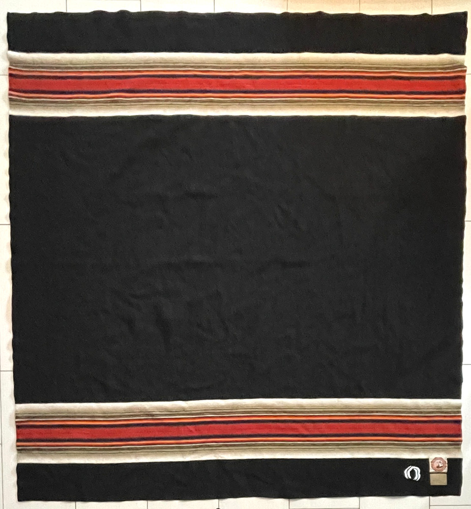 Pendleton Acadia National Park Throw Blanket Black Multicolor 100% Wool USA Made-image