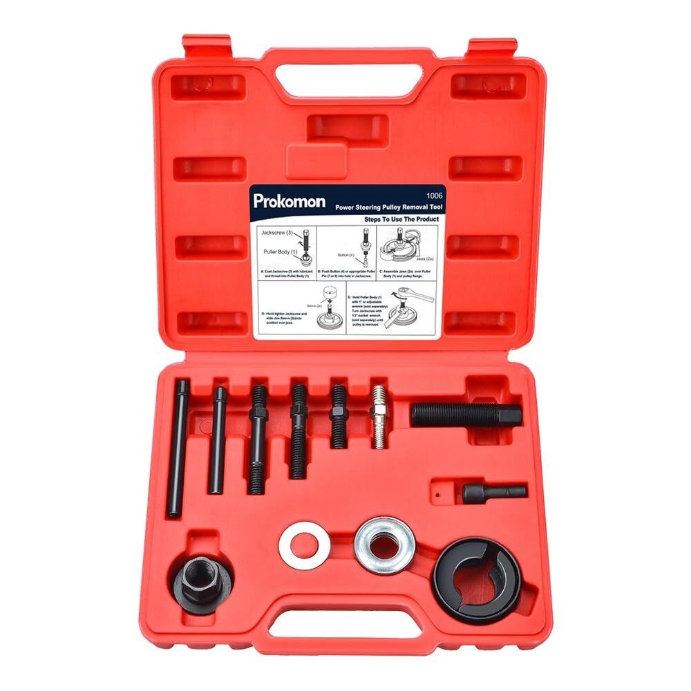Power Steering Pulley Puller Installer Kit for Water Pump; Vacuum Pump Pulley...
