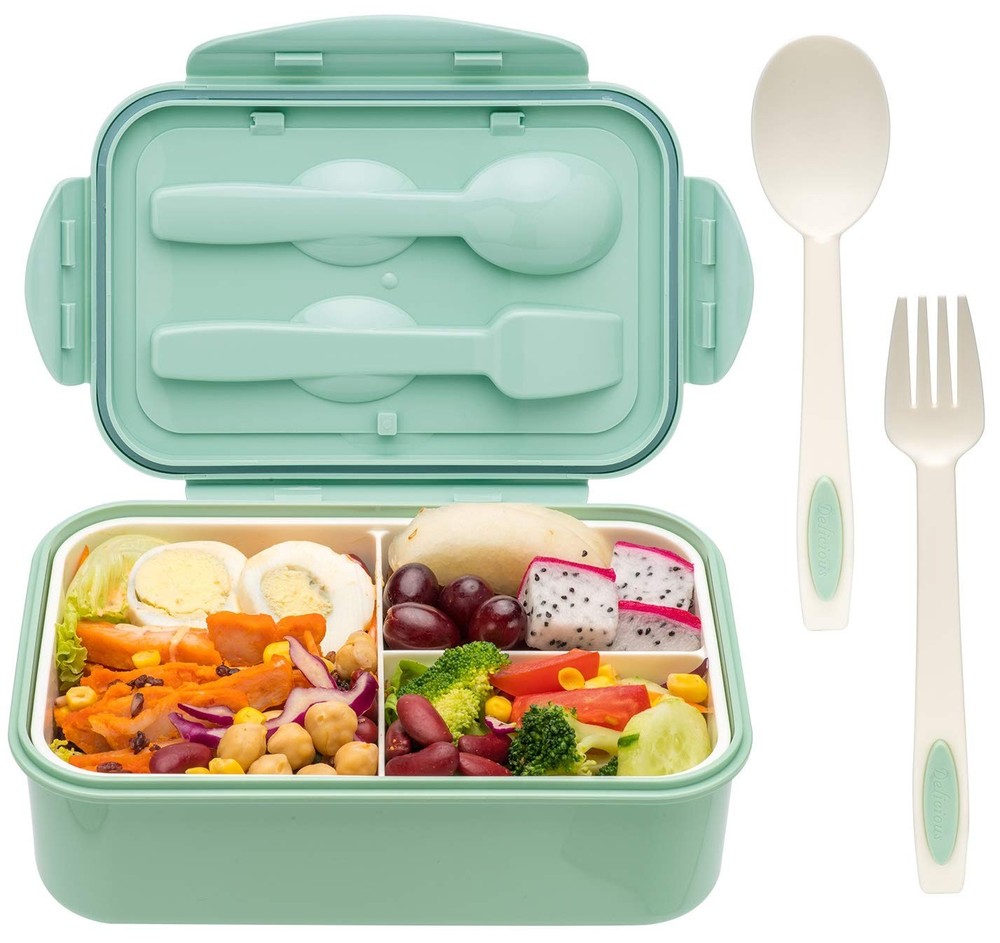 1100ML Durable Bento Lunch Box for Adults and Kids with Spoon Fork