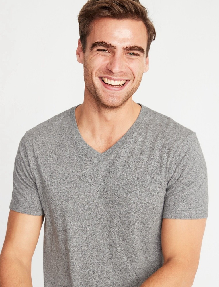 Old Navy Mens Soft Washed V-Neck Heather Gray size L
