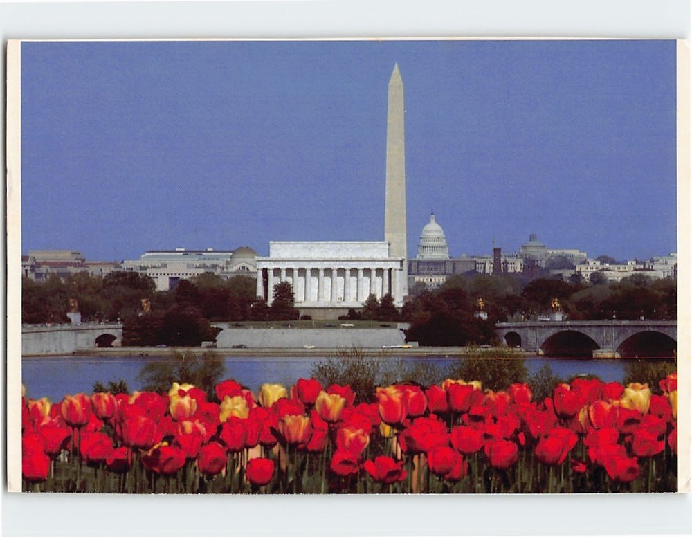 Postcard Lincoln Memorial Washington Monument & Capitol DC