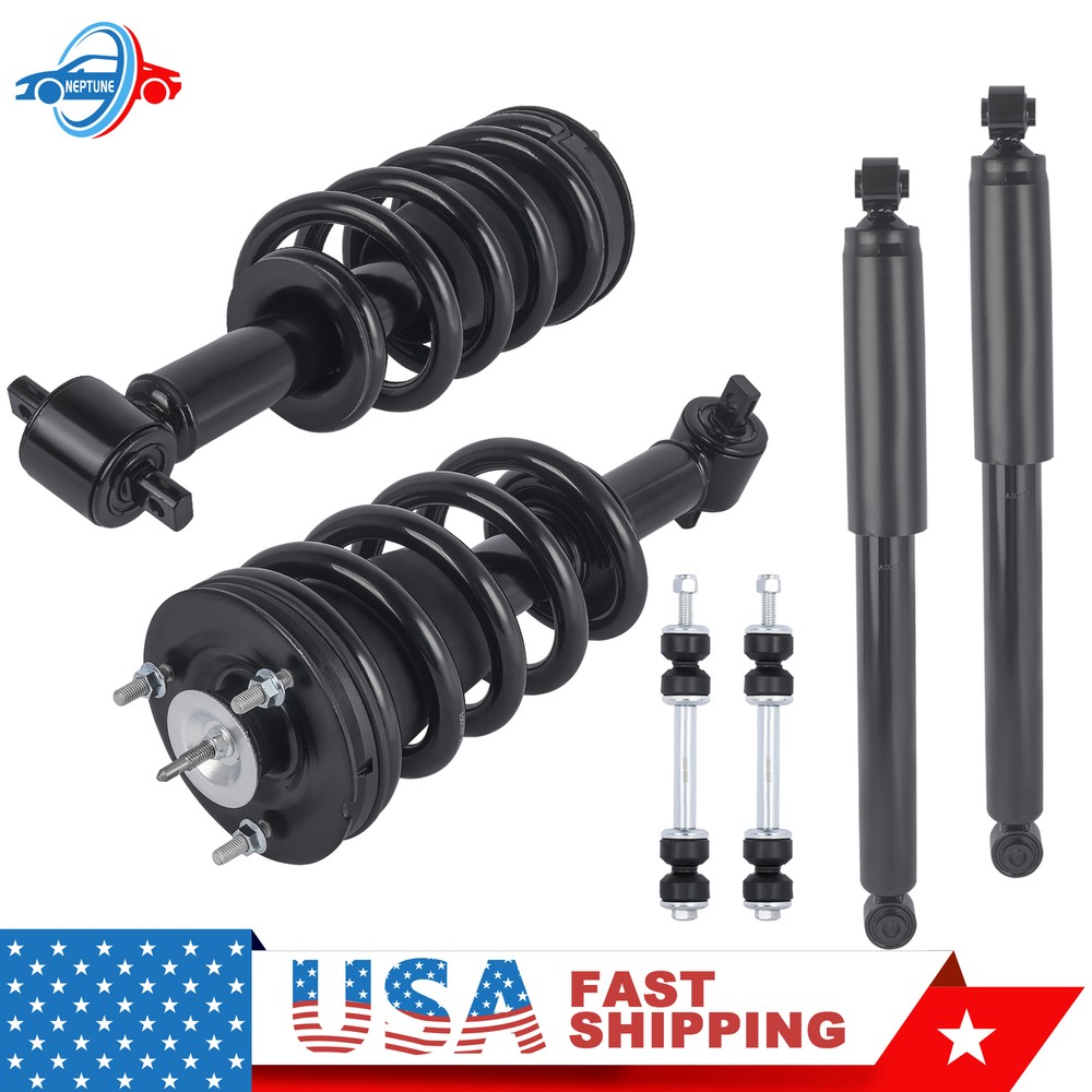 6pc Front Struts & Sway Bar Links Kit for 2014-2018 Chevy GMC Silverado Sierra 1500 4WD