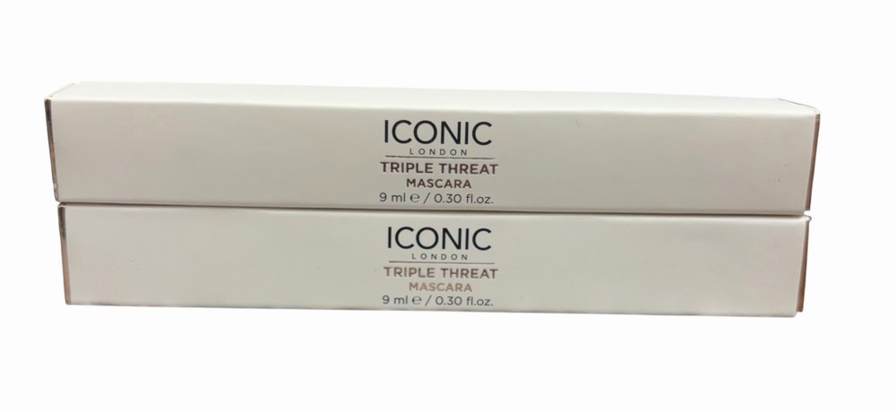 2X ICONIC London Vegan Triple Threat Mascara Black 0.30 oz New