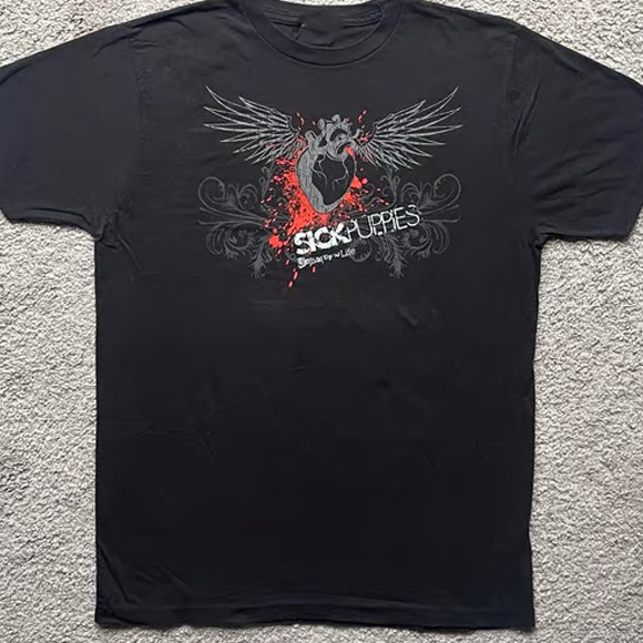 2000s Sick Puppies Band Collection Gift Black All Size Shirt HH160