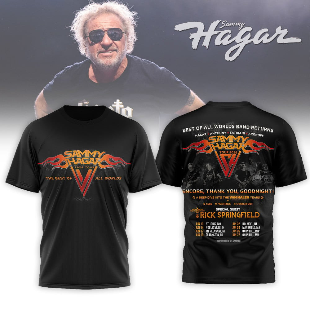 Sammy Hagar Tour 2026 All Over Shirt - Size S to 5XL
