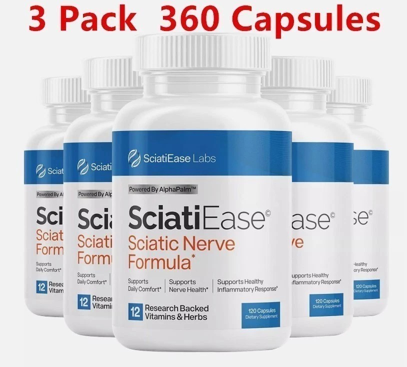 NEW 3 Pack SciatiEase Labs Sciati Ease Sciatic Nerve Formula 120 Cap