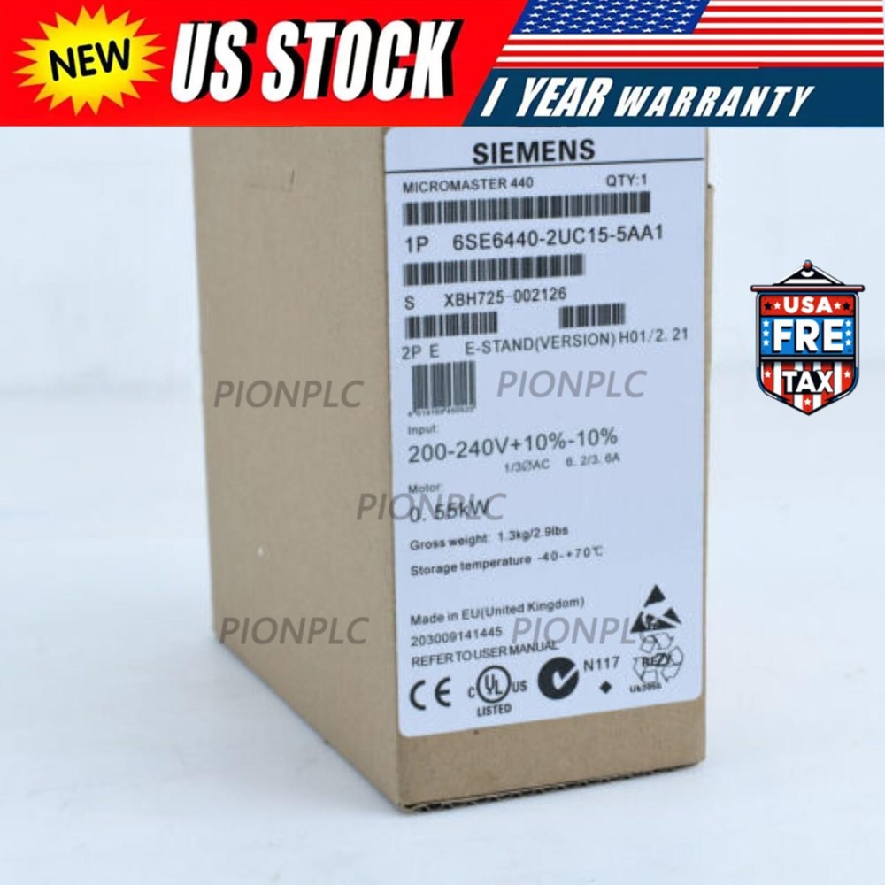New Siemens 6SE6440-2UC15-5AA1 6SE6 440-2UC15-5AA1 MICROMASTER440 without filter