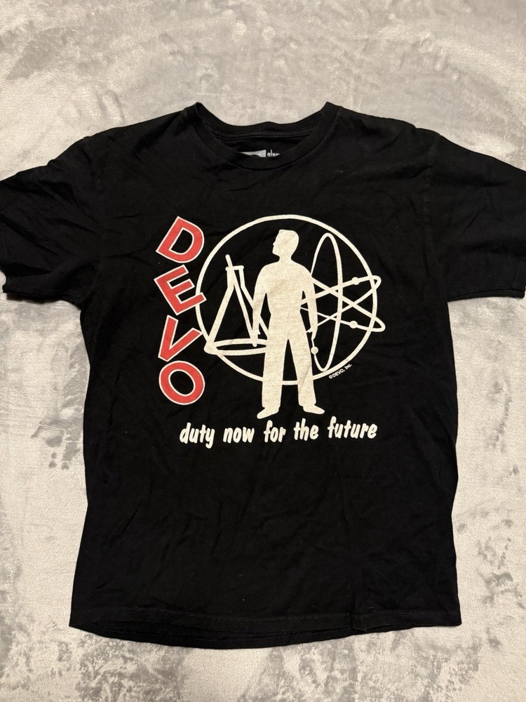 DEVO DUTY NOW FOR THE FUTURE NEW BLACK T SHIRT Size Medium
