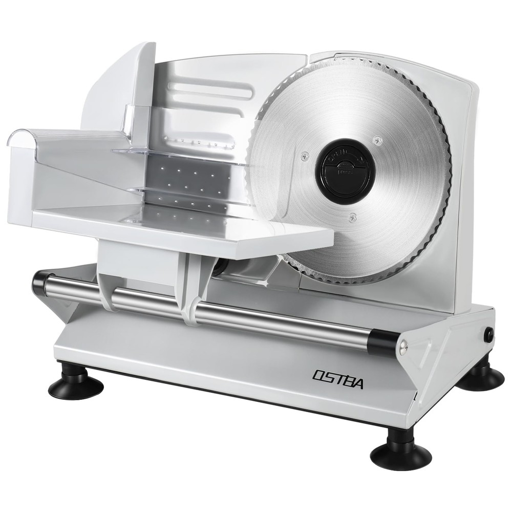Electric Meat Slicer 6.7 Stainless Steel 15mm Adjustable 150W Silver SL-517