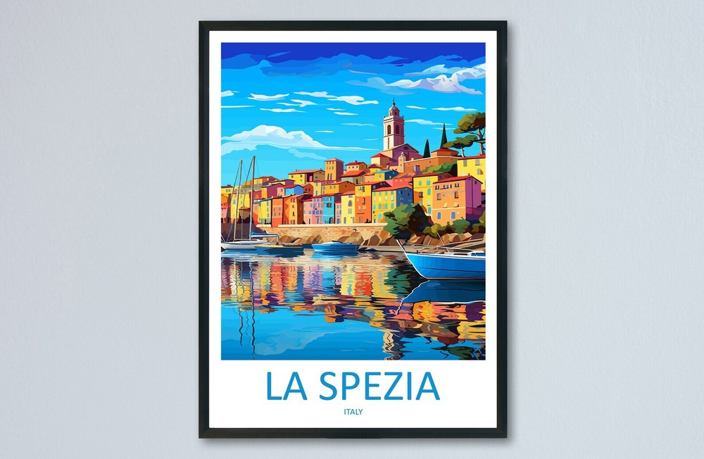 La Spezia Travel Print Wall Art La Spezia Wall Hanging Home Dcor La Spezia Gift